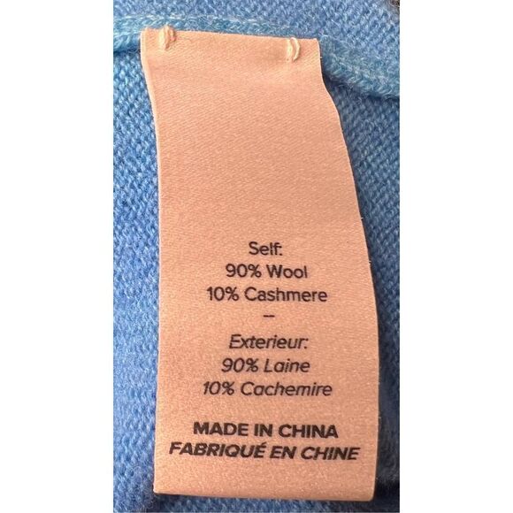 Cinq A Sept  Azure Blue Turtle Neck Kenny Wool Blend Sweater NWT Size Medium - Picture 8 of 8